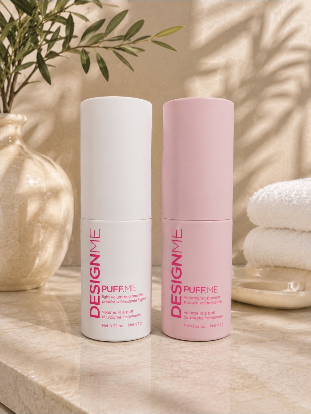 DesignMe Puff.ME Volumizing Powder Duo | Light & Regular Formula